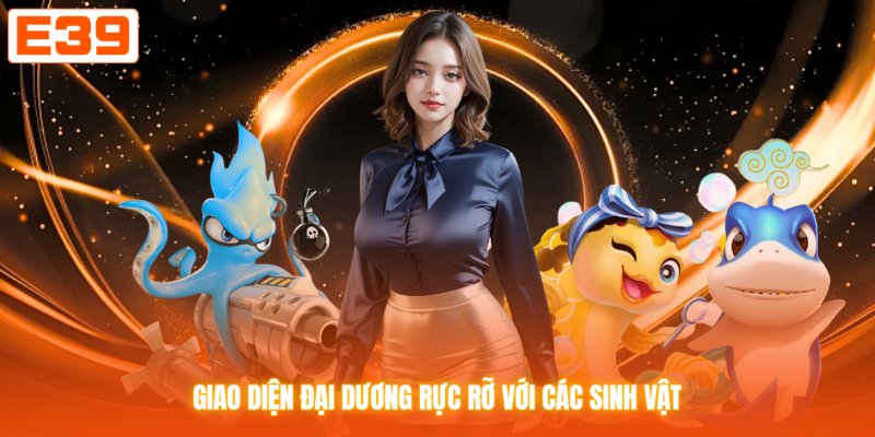 Giao diện đại dương rực rỡ với các sinh vật